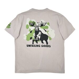 Filson S/S Pioneer Graphic T-Shirt - Light Gray Pocket Square Buck Print Tee